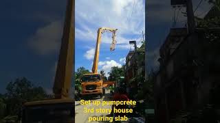 3 storey house pouring concrete set up