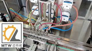 MTW 6-head peristaltic pump filling machine, filling six colors