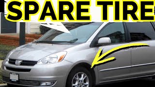 HOW TO REMOVE SPARE TIRE TOYOTA SIENNA REMOVAL, LOCATION (STEP BY STEP)