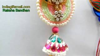 Enamelled Peacock Lumba - Rakhi