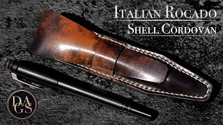 Refined Craftsmanship: Crafting an Elegant Italian Shell Cordovan Pen Case | ROCADO Leather