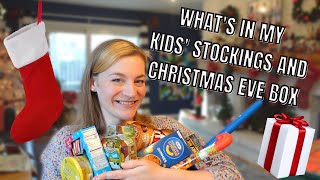 WHAT'S IN MY KIDS STOCKING! CHRISTMAS EVE BOX AND STOCKING STUFFERS FOR MY 5 & 7 YEAR OLD!