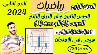 ‪الدرس الثامن عشر  رياضيات رابعة ابتدائي ترم تاني 2024 الدرس 3 الوحدة 11 تحليل التمثيل البياني