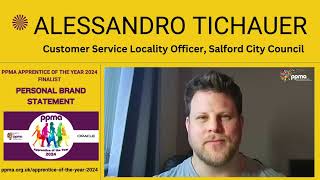 PPMA Apprentice of the Year 24 Finalist  Alessandro Tichauer, Salford City Council