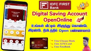 IDFC Digital Saving Account Open Online full process details in Tamil @Tech and Technics