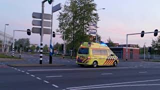 A1 Silverline Ambulance 02-131 Hurdegaryp met spoed naar melding in Leeuwarden