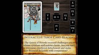 Celtic Cross Wealth: Queen of Swords in Position 3 Reversed - Emotional Detachment