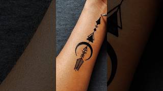 "Sagittarius Tattoo Design on Wrist | Black Gel Pen Art"....#tattoo #tattoodesign #art #shorts