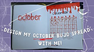 design my october bullet journal with me (spooky themed)!