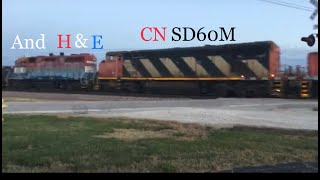 BNSF M-STLTUL with CN SD60M and Ex- Rail America H&E! W/ hornshow! | MRP