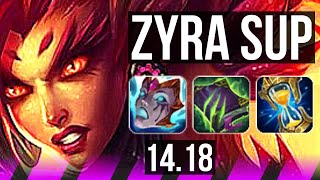 ZYRA & Aphelios vs PYKE & Lux (SUP) | 40k DMG, 900+ games, Dominating | NA Master | 14.18