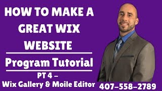 Photo Gallery Slider Mobile Editor - Part 4 - Wix Program Tutorial 2019