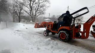 Kubota BX Plowing Driveway