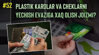 52-Savol : Plastik kardlar va cheklarni  yechish evaziga xaq olish joizmi? | Shayx Abdulloh Zufar