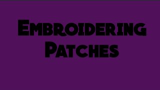 Embroidering a patch live/ Brother 1 Needle Machine