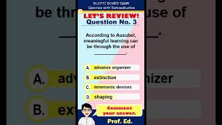 BLEPT / LET / Board Exam Review Questions with Rationalization 1 - Prof Ed 3 #shorts #let