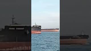 Passing🚢🚢 2 Kapal Besar VLCC & Bulk Carrier Batubara #shorts #seaman #ship #biggest #trending #viral