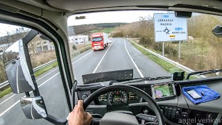 POV truck Driving Volvo fh13 500 Irun(Pais Vasco) to Pamplona(Navarra)  🇪🇸  cockpit view 4K