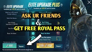 How to request friend for royal pass for free | ask your friends for free royal pass |