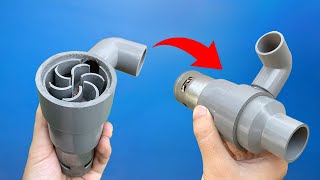 How to make a mini Power Pump at home from PVC pipe Anyone can do it | Holic Unknowns