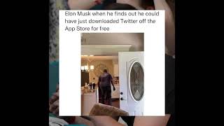 When Elon Musk finds out that twitter is free 😂😢#shorts