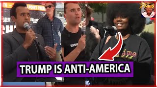 Charlie Kirk and Vivek Ramaswamy's SHUTS DOWN  Anti-Trump MEN CAN GIVE Birth! Voting KAMALA