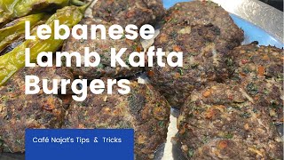 Lebanese Lamb Kafta Burgers