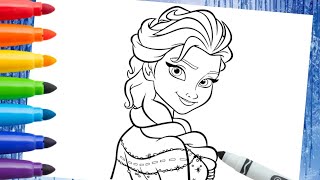 Coloring Elsa From Frozen | Fun Coloring Pages