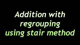 Easy Addition of whole numbers using stair method