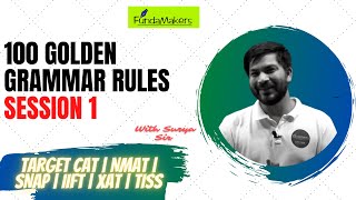 100 Grammar Golden Rules - Part 1 | English Practice for CAT | IIFT | XAT | NMAT | TISS | SNAP