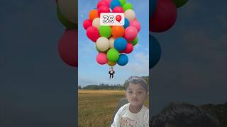 how many balloons does it take to fly? | just for fun #shorts #youtubeshorts