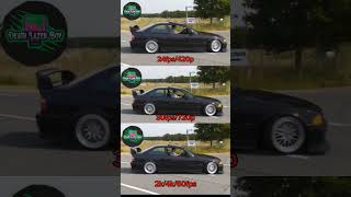 24fps Vs 30 FPS Vs 60 BMW M3 drift