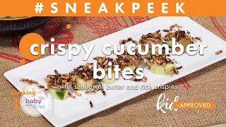 Crispy Cucumber Bites with Sunflower Butter and Rice Crispies | Chef Anthony Bonett | Sneak Peek