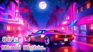 Miami Nights | Retro 80s Lofi Synthwave Mix | Neon Dreams