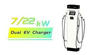 Dual Ports AC charger 22kw for Commercial