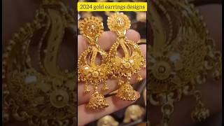 gold earrings designs 2024 #goldearringdesing2024 #shortsvideo  #22ktgold #vairalvideo