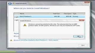 How to Convert MBR to GPT during Windows Installation