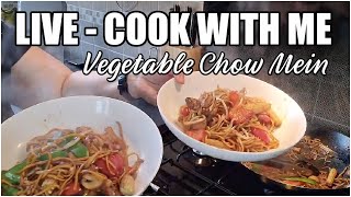 COOK WITH ME LIVE - EASY VEG CHOW MEIN