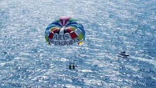 Water Sports drone footage parasailing Crete