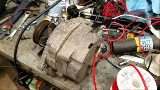 1984 VW Rabbit Diesel Part 5 - How to install a GM alternator on anything.