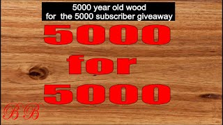 Wood Turning 5000 Year Old Bog Oak for the 5000 Subscriber Giveaway