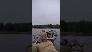 UA troops crosing the river...