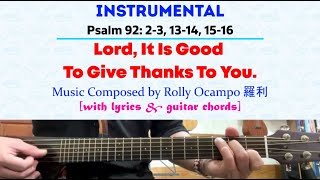 [INSTRUMENTAL] for 16 June 2024 Mass | Psalm 92: Lord, It Is Good To Give Thanks To You.