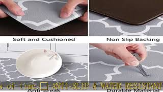 KMAT Kitchen Mat [2 PCS] Cushioned Anti-Fatigue Kitchen Rug, Waterproof Non-Slip Kitchen Mats and R