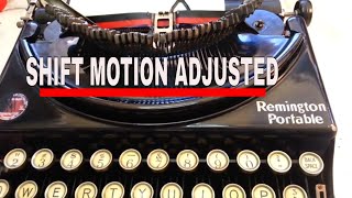 Remington Portable Typewriter Carriage Lift Motion Balance Adjusted with Eccentric Shift Stops