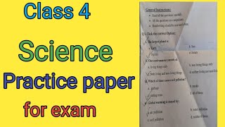 Class 4 Science worksheet/Practice paper for exam