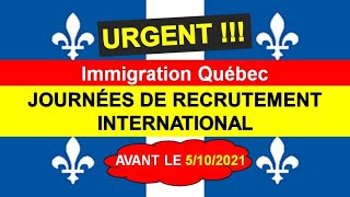 Immigration Québec, JOURNÉES DE RECRUTEMENT INTERNATIONAL du personnel de la santé - CANADA