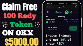 How To Claim 100 Redy Token Daily On Okx