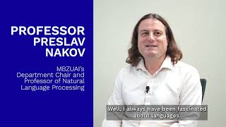 Meet Professor Preslav Nakov, Department Chair and Professor of NLP at MBZUAI