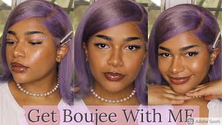 GRWM LAVENDER HAIR AND MAKEUP